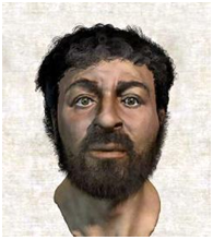 Das englische Fernsehen speicherte im Computer alle zugängliche Daten über junge Männer im Nahen Osten und ließ dann ein Bild des jüdischen Weisheitslehrers Jesus von Nazareth erstellen. Quelle Wikipedia.